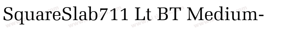 SquareSlab711 Lt BT Medium字体转换